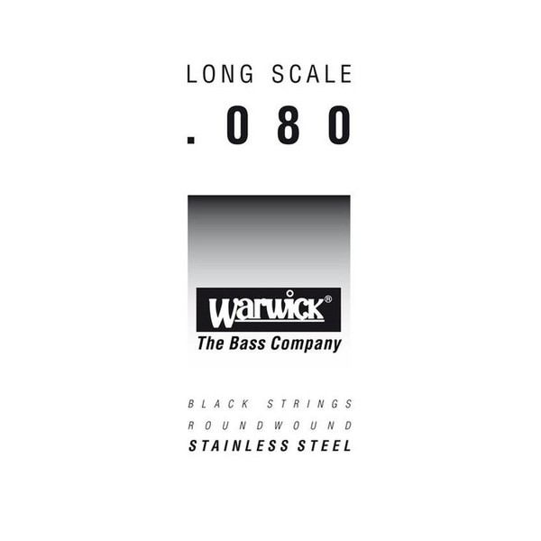 Warwick Black Label Single Bass String, 080