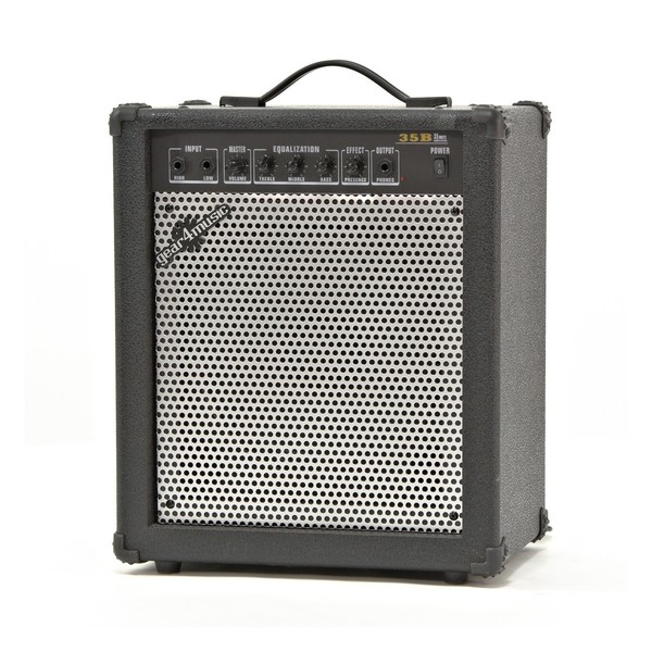 Roundback Electro Acoustic Bass Guitar + 35W Amp Pack, Black
