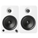 Kanto YU6 Powered Bookshelf Speakers, Gloss White - Front