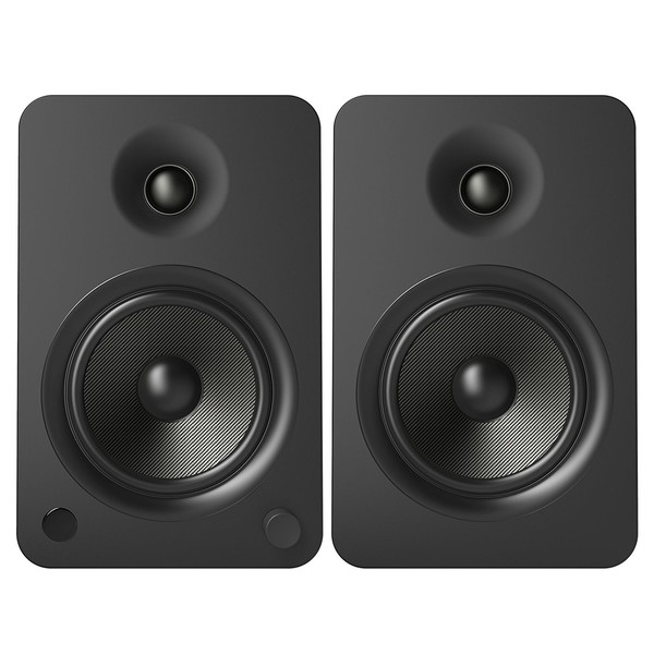 Kanto YU6 Powered Bookshelf Speakers, Matte Black - Front