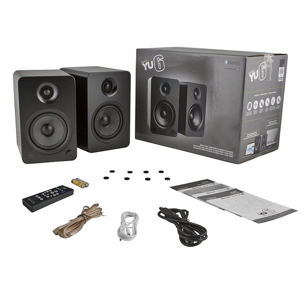 Kanto YU6 Powered Bookshelf Speakers, Matte Black - Unboxed