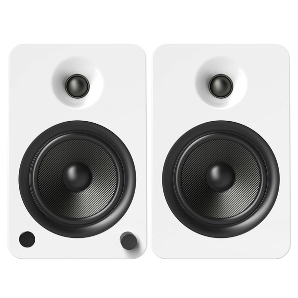 Kanto YU6 Powered Bookshelf Speakers, Matte White - Front