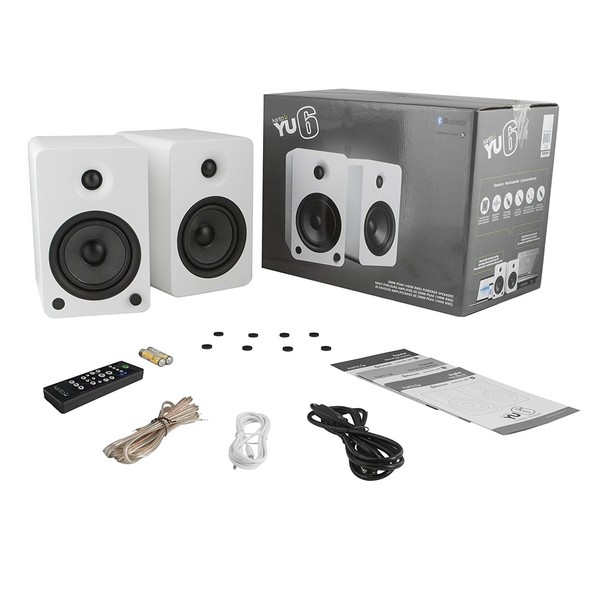 Kanto YU6 Powered Bookshelf Speakers, Matte White - Unboxed