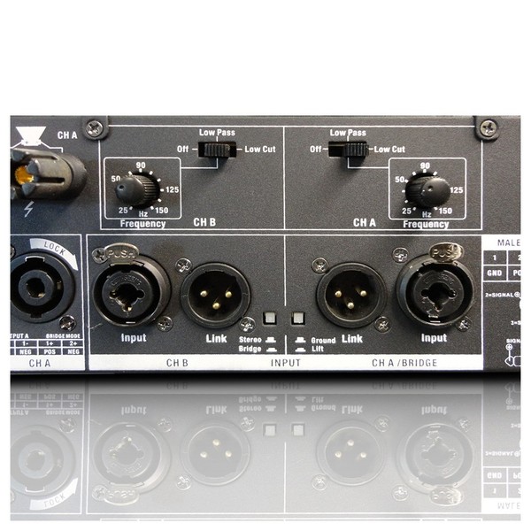 LD Systems Deep2 2400X Power Amplifier Sockets