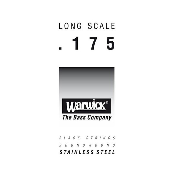 Warwick Black Label Single Bass String, 175 Low F