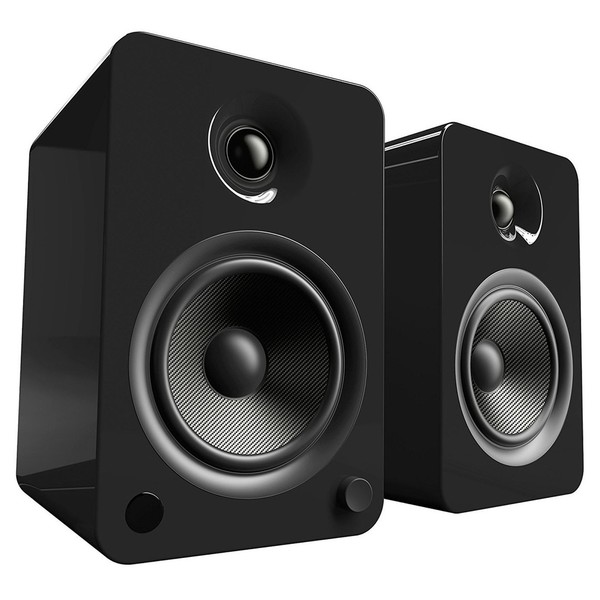 Kanto YU6 Powered Bookshelf Speakers, Gloss Black - Main