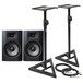 M-Audio BX8-D3 Studio Monitor Pair with Stands and Cables - Bundle