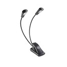 K&M 12246 Dual Music Stand Flexlight, Quad LED