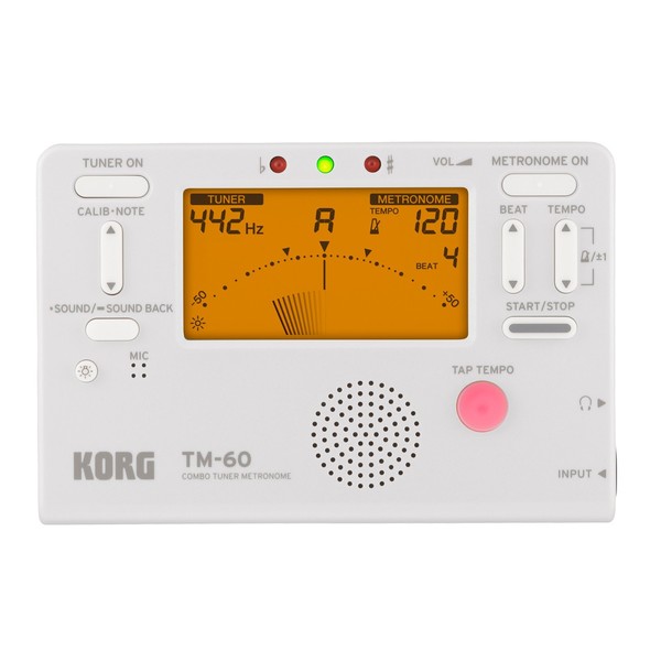 Korg TM-60 Tuner & Metronome, White