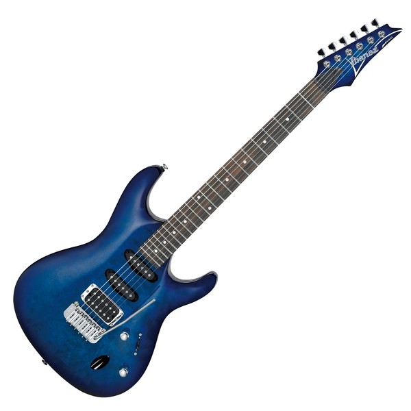 Ibanez SA160QM Electric Guitar, Sapphire Blue Front View