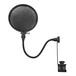 Microphone Pop Filter Shield for Mic Stand by Gear4music - Front