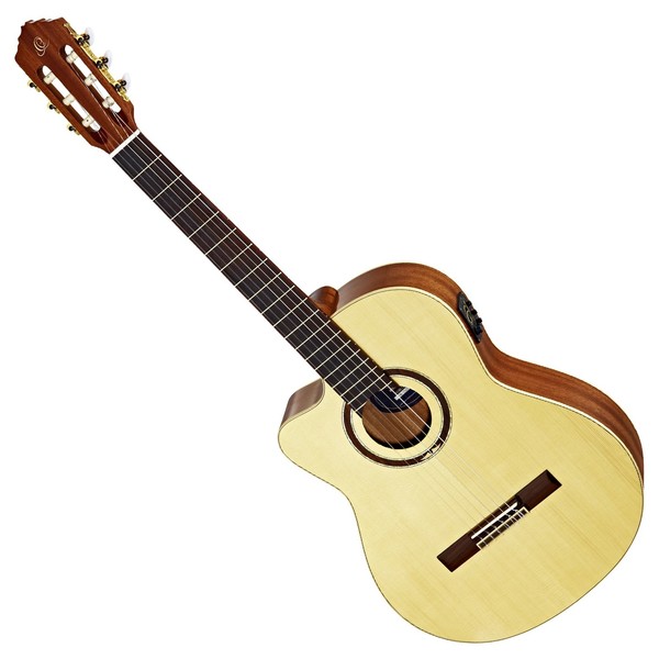 Ortega RCE138SN-L Electro Nylon, Solid Spruce Top Front View