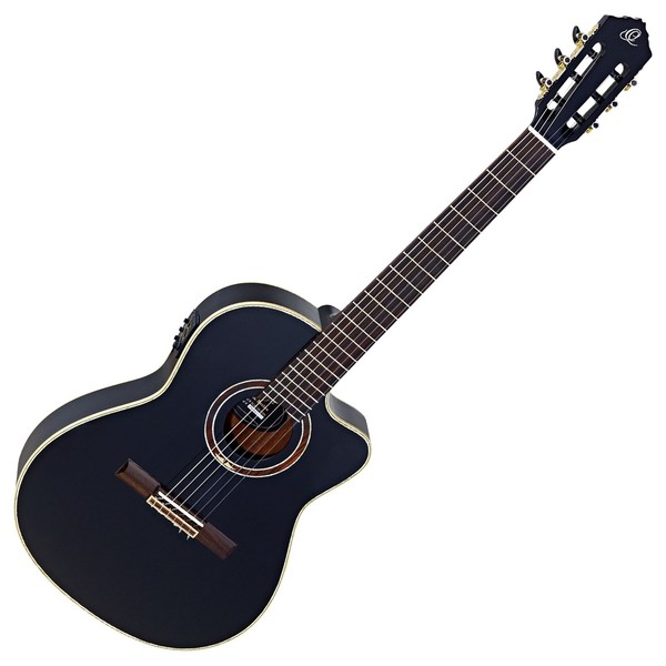Ortega RCE138-T4BK Electro Nylon, Black Front View
