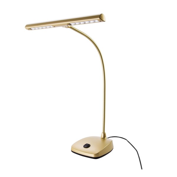 K&M 12297 LED Piano Lamp, Gold