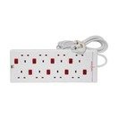 Mercury 8 Gang Extension Lead, 2m