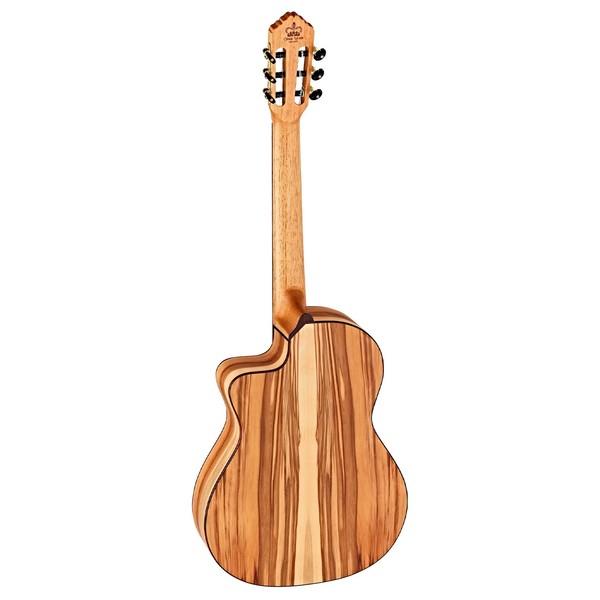 Ortega TZSM Thomas Zwijsen Electro Nylon, Solid Spruce Top Back View