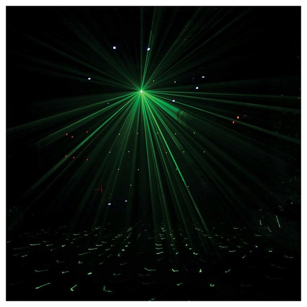 QTX Gobo Starwash Multi-Light Effect, Effect Preview Green Laser