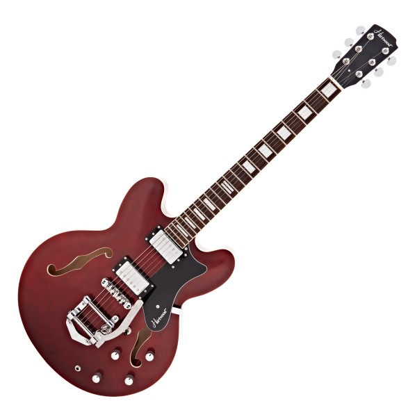 Hartwood Revival TM Semi Acoustic Guitar, Cherry Red