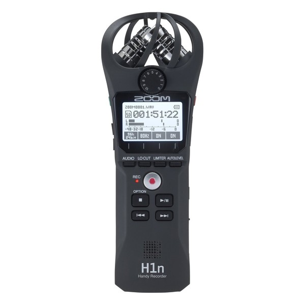 Zoom H1n Recorder, Black - Front