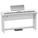 Roland FP 90 Digital Piano with Stand and Pedals, White