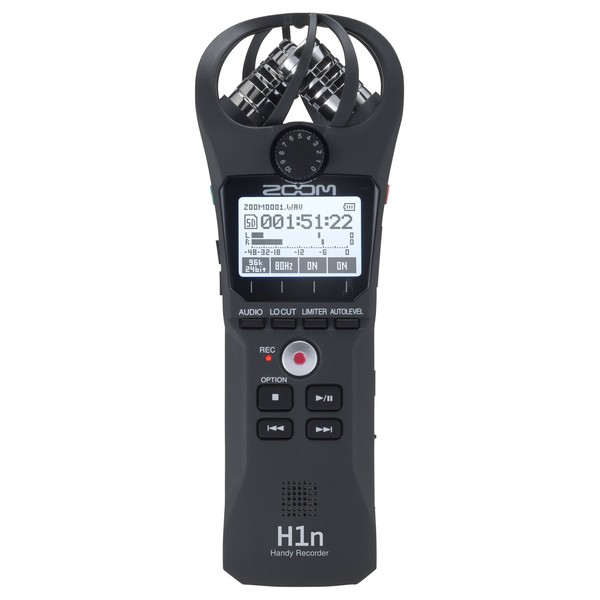 Zoom H1n Recorder, Black - Front