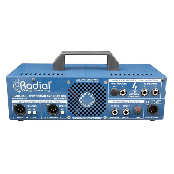 Radial Tonebone Headload V8 Guitar Amp Load Box, Rear