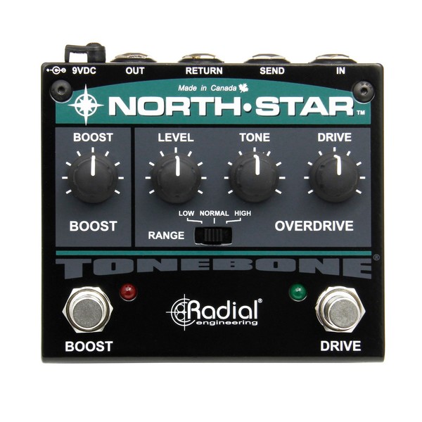 Radial Tonebone North Star Overdrive & Power Booster, Top