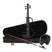 Electric Violin by Gear4music, Black w/ Headphones