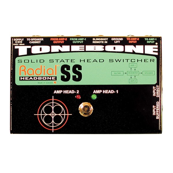 Radial Tonebone Headbone SS Solid-State Head Switcher, Top