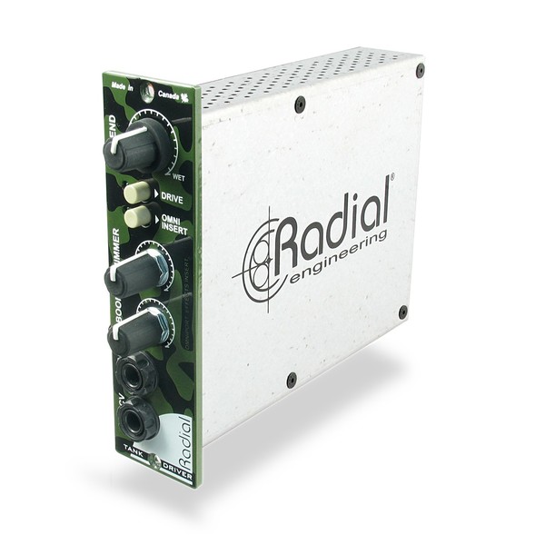 Radial Workhorse TankDriver Balanced Spring Reverb Interface, Front Angled