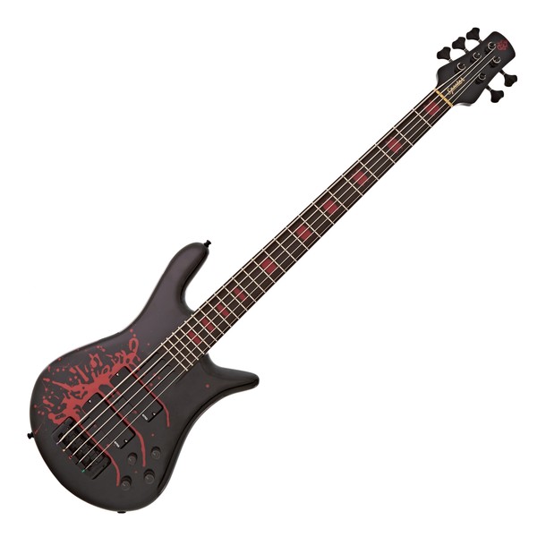 Spector Bass Euro 5LX Alex Webster Bass Guitar, Black Gloss w Graphic