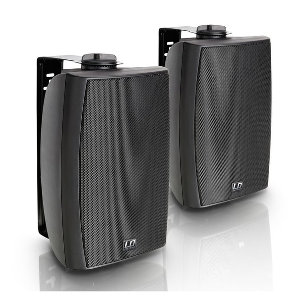 LD Systems Contractor CWMS52B Wall Mount 100V Speaker Pair, Black