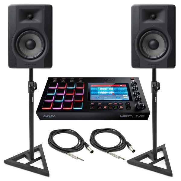 Akai MPC Live With M-Audio BX5 Studio Monitors and Stands - Bundle