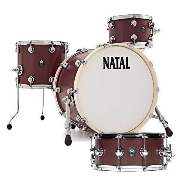 Natal Café Racer 20" Shell Pack w/Free Snare, Oxblood Red - Main