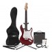 LA Electric Guitar Red, 15W Guitar Amp & Accessory Pack