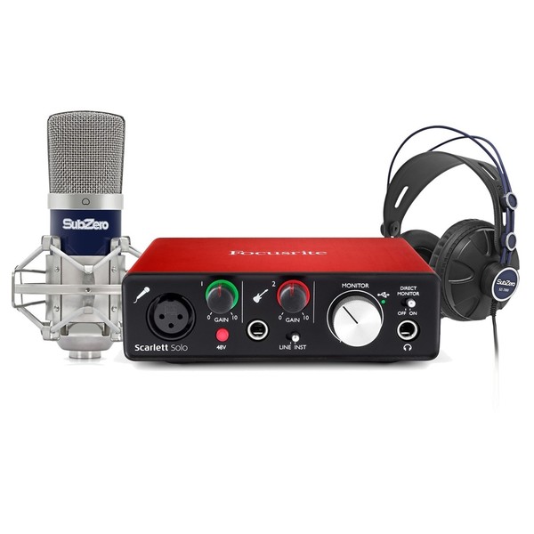 Focusrite Scarlett Solo and Subzero SZC-400 Pack (2nd Gen) - Bundle