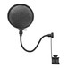 Microphone Pop Filter Shield for Mic Stand by Gear4music - Side