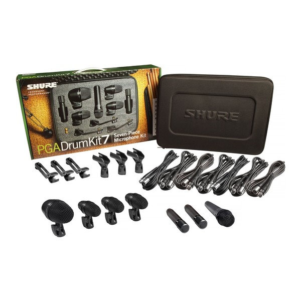 Shure PGADRUMKIT7 Drum Microphone Kit, 7 Piece at Gear4music