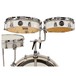 DW Performance Series 20'' 4pc LowPro kit - White Marine - Front Toms Close Up 
