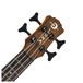 Luna Baritone Electro Acoustic Ukulele Bass, Etched Tattoo Neck & Headstock View