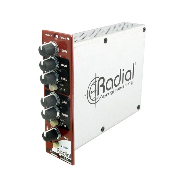 Radial Workhorse Q4 500 Series 4-Band EQ, Front Angled Right
