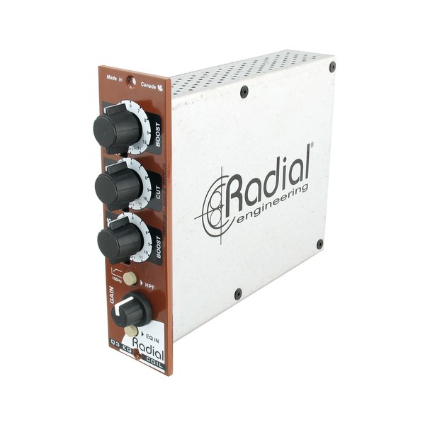 Radial Workhorse Q3 500 Series 3-Band EQ - Front Angled Right