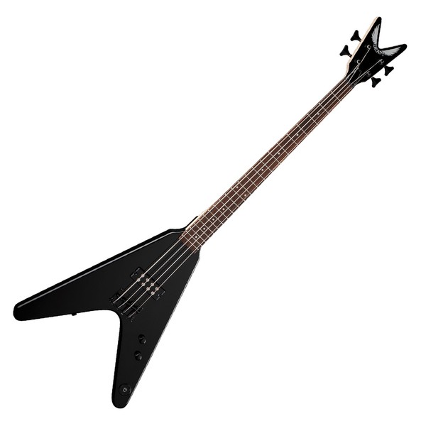 Dean Metalman V Bass Guitar, Classic Black - front