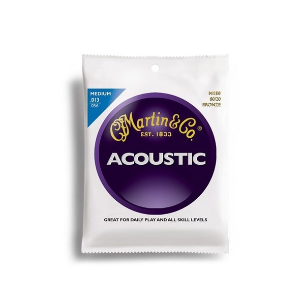 Martin M150 80/20 Bronze Medium Acoustic Strings 13-56, 3 Pack