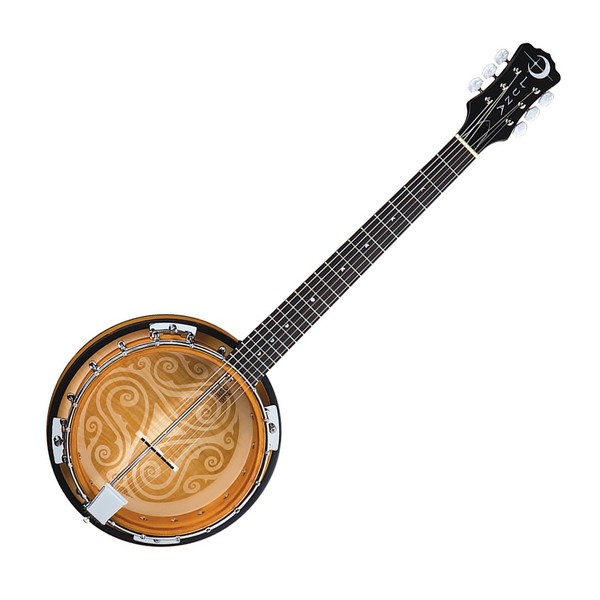 Luna Celtic Banjo, 6 String Front View
