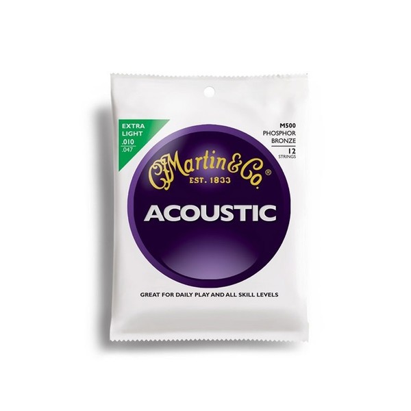 Martin M500 92/8 Phosphor Bronze Extra Light Acoustic Strings 10-47