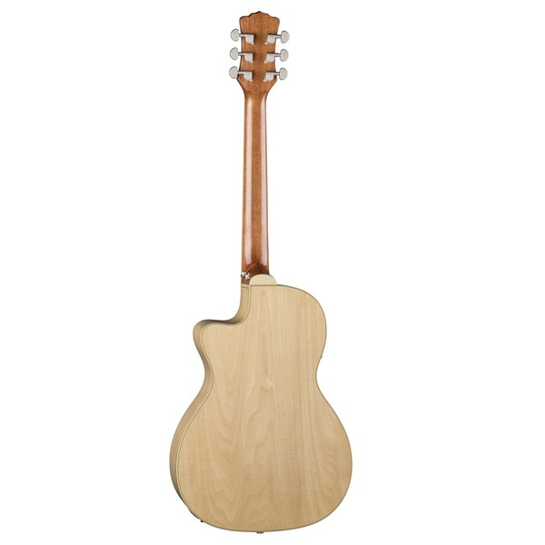 Luna Fauna Hummingbird Parlor Electro Acoustic Guitar Back View