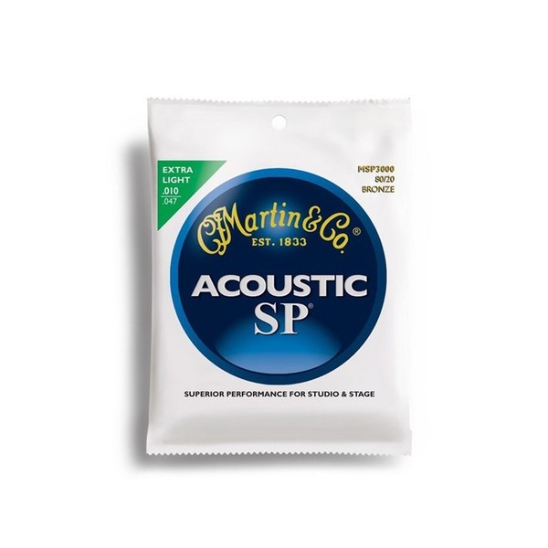 Martin MSP3000 80/20 Bronze Extra Light Acoustic Strings 10-47