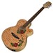 Luna Flora Rose Electro Acoustic Guitar Slanted View