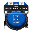 Boss 10 fot/3 m Instrumentkabel, Vinklet/Rett 1/4" Jack